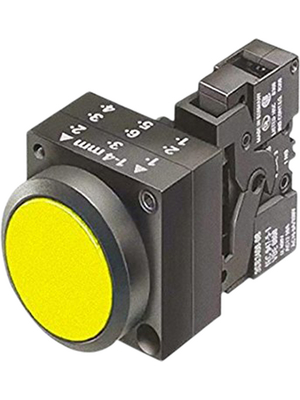 Siemens - 3SB3202-0AA31 - Pushbutton flat, complete, yellow, Illumination=No, 3SB3202-0AA31, Siemens