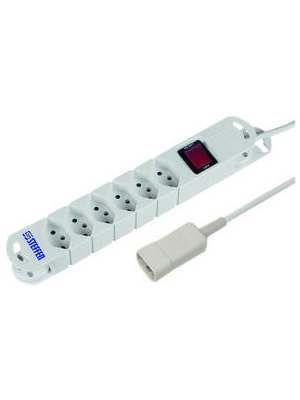Steffen - 20 201236 S 9873 - Outlet strip, Resettable, 6xJ (T13), 3 m, C14, 20 201236 S 9873, Steffen