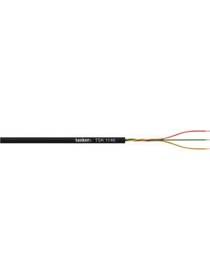 Tasker - TSK1146 - Audio cable   3 x0.04 mm2 black, TSK1146, Tasker