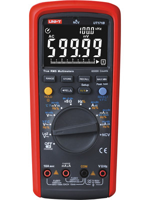 UNI-T - UT171B - Multimeter digital TRMS 60000 digits 1000 VAC 750 VDC 10 ADC, UT171B, UNI-T