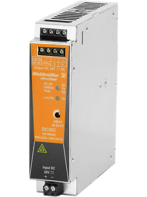 Weidmller - PRO DCDC 120W 24V 5A - DC/DC converter 24 VDC 120 W, PRO DCDC 120W 24V 5A, Weidmller