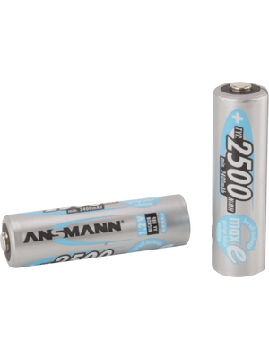 Ansmann - MAXE 4XAA 2500 - NiMH rechargeable battery HR6/AA 1.2 V 2500 mAh PU=Pack of 4 pieces, MAXE 4XAA 2500, Ansmann