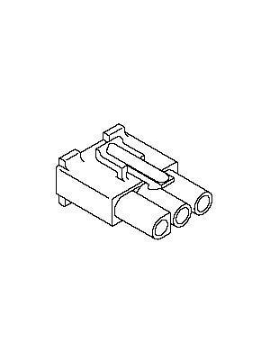 Molex - 3191-03R1/1909-1039 - Receptacle housing Pitch6.71 mm Poles 1 x 3 Standard .093", 3191-03R1/1909-1039, Molex