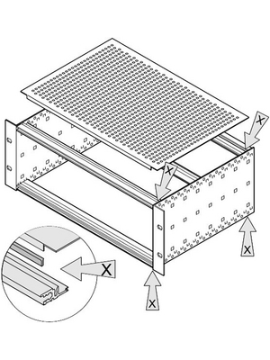 Pentair Schroff - 24560-245 - EMC Gasket, 84 TE, 24560-245, Pentair Schroff