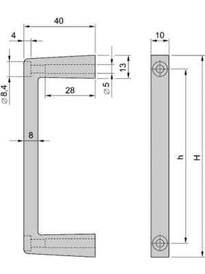 Pentair Schroff - 20860-258 - Front handle, 20860-258, Pentair Schroff