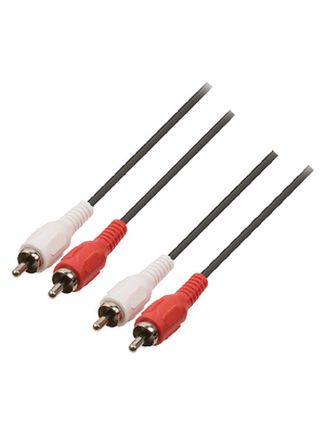 Valueline - VLAP24200B20 - Stereo Audio Cable 2.00 m black, VLAP24200B20, Valueline