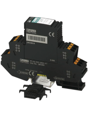 Phoenix Contact - PT-IQ-4X1+F-24DC-PT - Surge protection device 0.7 A Push-in, PT-IQ-4X1+F-24DC-PT, Phoenix Contact