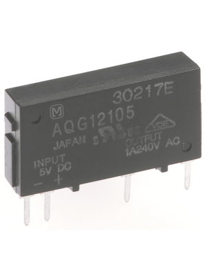 Panasonic - AQG12105 - Solid state relay single phase 5 VDC, AQG12105, Panasonic