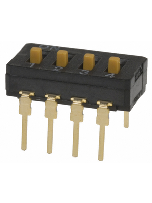 Omron Electronic Components - A6D-4103 - DIL switch THD 4P, A6D-4103, Omron Electronic Components