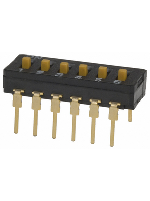 Omron Electronic Components - A6D-6103 - DIL switch THD 6P, A6D-6103, Omron Electronic Components