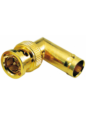 Contrik - BNCM-BNCF/R - Adapter BNC male/female angled 75 Ohm, BNCM-BNCF/R, Contrik