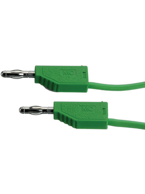 Staeubli Electrical Connectors - LK410-X 025CM GREEN - Test lead ? 4 mm green 25 cm 1 mm2 CAT I, LK410-X 025CM GREEN, St?ubli Electrical Connectors