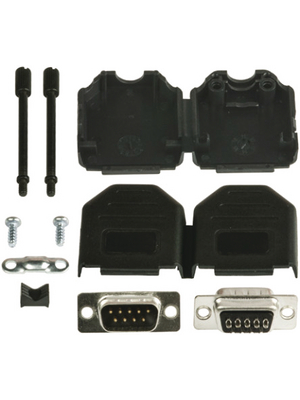 MH Connectors - MHDPPK9-DB9P-K - D-Sub plug kit 9P, MHDPPK9-DB9P-K, MH Connectors