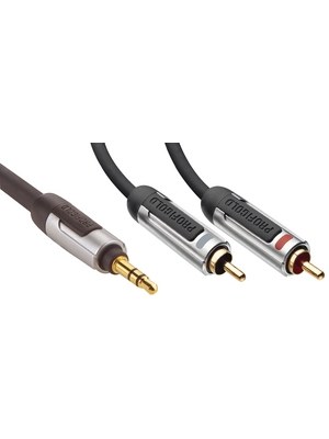 Profigold - PROA3402 - Audio cable 2.00 m black, PROA3402, Profigold