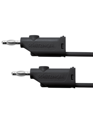 Schtzinger - MFK 20 / 2.5 / 50 / SW - Test lead ? 4 mm black 50 cm 2.5 mm2 CAT I, MFK 20 / 2.5 / 50 / SW, Schtzinger