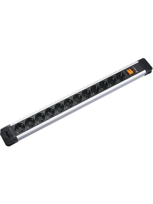 Bachmann - 330.103 - Outlet strip, 1 Switch, 12xF (CEE 7/4), 2.0 m, F (CEE 7/3), 330.103, Bachmann