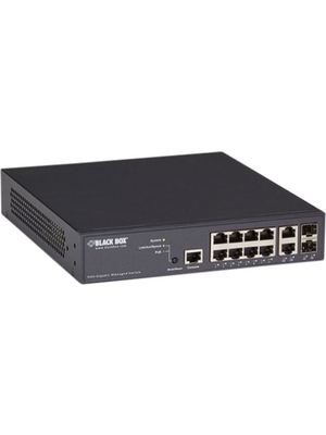 Black Box - LPB2910A - Industrial Gigabit Ethernet PoE Switch 8x 10/100/1000 RJ45 / 2x SFP, LPB2910A, Black Box
