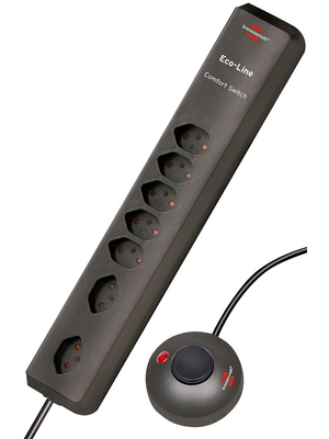 Brennenstuhl - 1159452616 - Outlet strip with foot switch, Foot-Tap Switch, 5 + 2xType 13, 2 m, Type 12, 1159452616, Brennenstuhl