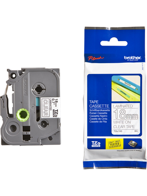 Brother - TZE145 - Tape 18 mm white on clear, TZE145, Brother