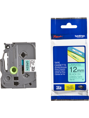 Brother - TZE-721 - Label tape 9 mm black on green, TZE-721, Brother