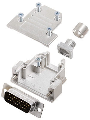 Encitech Connectors - DCRP15-HDP26-CF65-CS80-K - D-Sub HD connector kit 26P, DCRP15-HDP26-CF65-CS80-K, Encitech Connectors