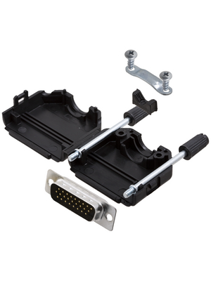 Encitech Connectors - DPPK15-BK-HDP26-K - D-Sub HD connector kit 26P, DPPK15-BK-HDP26-K, Encitech Connectors