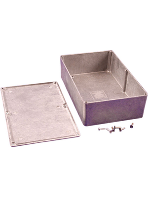 Hammond - 1590D - Metal enclosure, Natural aluminum, 119.5 x 187.8 x 56 mm, Die cast aluminium / Alloy, IP 54, 1590, 1590D, Hammond