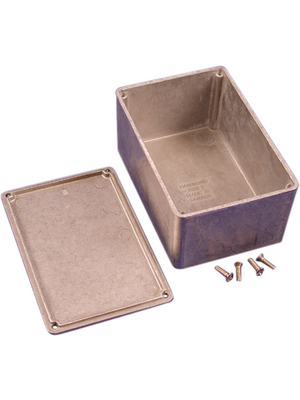 Hammond - 1590T - Metal enclosure, Natural aluminum, 80 x 120 x 59 mm, Die cast aluminium / Alloy, IP 54, 1590, 1590T, Hammond