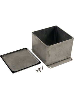 Hammond - 1590WVF - Metal enclosure, Natural aluminum, 119.5 x 119.5 x 94 mm, Die cast aluminium, IP 65, 1590W, 1590WVF, Hammond