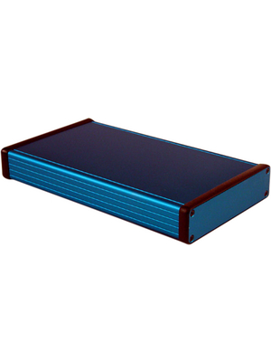 Hammond - 1455P2201BU - Metal enclosure, blue, 125 x 220 x 30.5 mm, Aluminium, 1455P2201BU, Hammond