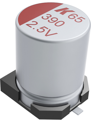 KEMET - A765EB397M0ELAE020 - Aluminium Electrolytic Capacitor 390 uF 2.5 VDC, A765EB397M0ELAE020, KEMET