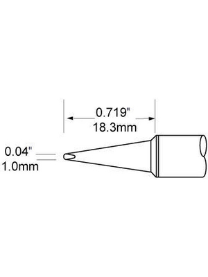 Metcal - SFV-CH10A - Soldering tip Chisel / Narrow / Long Reach 1.0 mm 390 C, SFV-CH10A, Metcal