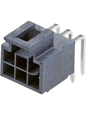 Molex - 105314-1206 - PCB pin header Pitch2.5 mm Poles 2 x 3 90° / with polarization / with shroud Nano-Fit?, 105314-1206, Molex