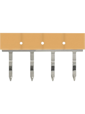 Omron Industrial Automation - PYDN-6.2-040Y - Short bar;Short bar, yellow, Pitch=6.2 mm, Poles=4, PYDN-6.2-040Y, Omron Industrial Automation