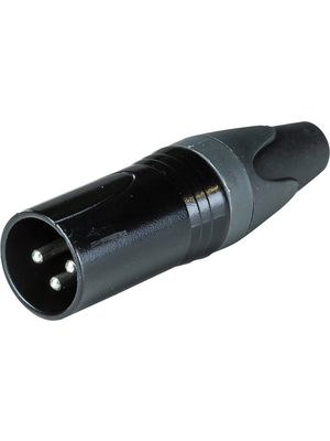 RND Connect - RND 205-00558 - XLR connector Male 3 N/A Soldering black, RND 205-00558, RND Connect
