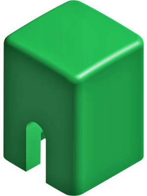 RND Components - RND 210-00227 - Cap green Square 4.0x4.0x5.5 mm, RND 210-00227, RND Components