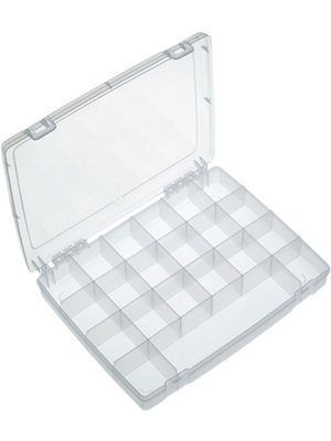 RND Lab - RND 550-00103 - Assortment Box, 21, transparent 325 x 255 x 52 mm, Polypropylene, RND 550-00103, RND Lab