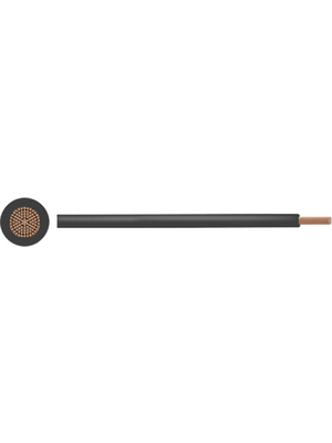 RND Cable - RND 475-00179 - Stranded wire, 0.75 mm2, black Copper LSZH, RND 475-00179, RND Cable