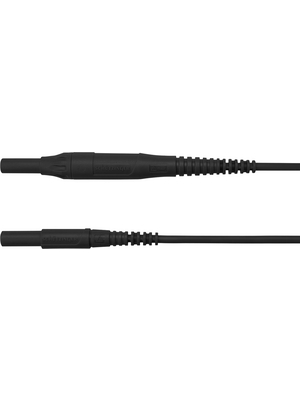 Schtzinger - MSFK B441 / 1 / 150 / SW - Fused Safety test lead ? 4 mm black 150 cm 1 mm2 CAT IV, MSFK B441 / 1 / 150 / SW, Schtzinger