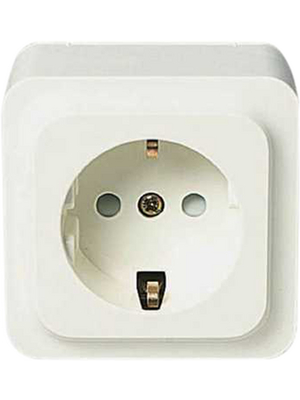 Schneider Electric - QUICK-ROT V?GGUTTAG 1-V J - Socket, Surface mounted 65 x 65 x 41 mm 16 A 2P + E With Shutters white, QUICK-ROT V?GGUTTAG 1-V J, Schneider Electric