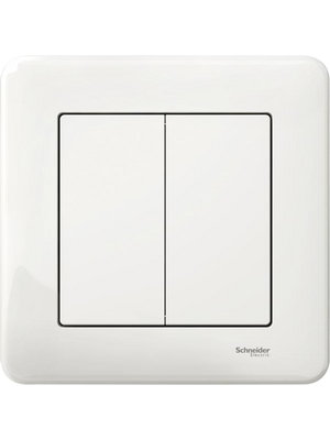 Schneider Electric - EXXACT STR?MST?LLARE KRON - Rocker switch, Flush mounted, 87 x 87 x 15 mm, 2-circuits, EXXACT STR?MST?LLARE KRON, Schneider Electric