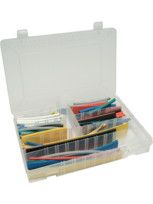 Woer - W-1-PT 156PCS KIT - Heat-shrink tubing, assortment Polyolefin 2:1 +110...+200 °C -55...+125 °C, W-1-PT 156PCS KIT, Woer