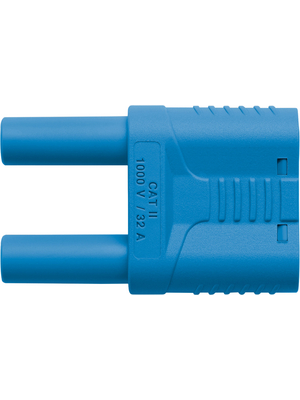 Schtzinger - SKURZ6100/19-4 IG 2MB I/BL - Safety Plug ? 4 mm blue CAT II N/A, SKURZ6100/19-4 IG 2MB I/BL, Schtzinger
