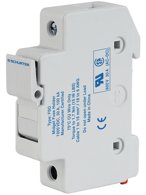 Schurter - 0091.0001 - Solar fuse holder N/A 10.3 x 38.1 mm, 0091.0001, Schurter
