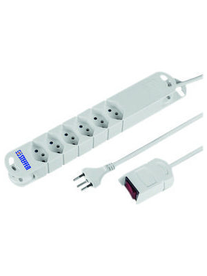 Steffen - 20 201236 S M - Outlet strip, Resettable, 6xJ (T13), 3 m, Type 12, 20 201236 S M, Steffen