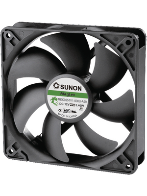 Sunon - MEC0251V1-000U-A99 - Axial fan 120 x 120 x 25 mm 184 m3/h 12 VDC 5.4...5.4 W, MEC0251V1-000U-A99, Sunon
