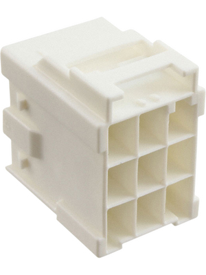 TE Connectivity - 1-1971874-3 - Female Housing Pitch6 mm Poles 3 x 3 Multi row / Free hanging/cable mount Power Triple Lock, 1-1971874-3, TE Connectivity