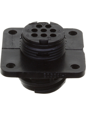TE Connectivity - 205841-1 - Receptacle CPC2 Poles=8, accepts male contacts / Square Flange, 205841-1, TE Connectivity