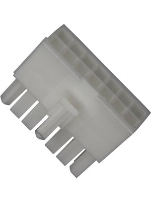 TE Connectivity - 770582-1 - Pin housing Pitch4.14 mm Poles 2 x 7 Double row / accepts male or female contacts / straight MATE-N-LOK Mini Universal, 770582-1, TE Connectivity