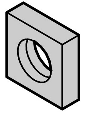 Pentair Schroff - 21100-359 - Square nut, 21100-359, Pentair Schroff